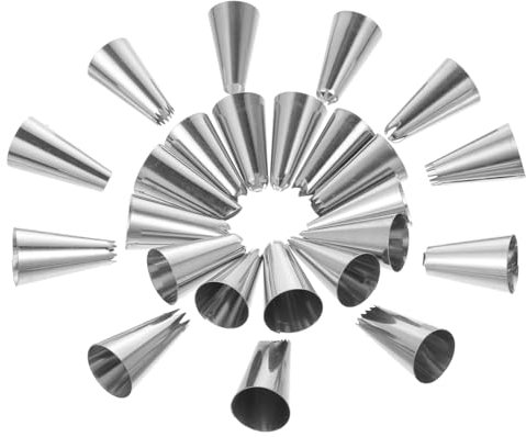 MAGICLULU 50pcs Professional Cake Decorating Kit Icing Piping Bags Tips Nozzles Food Grade Plastic for Cookies Cakes Pies Donuts Random Style