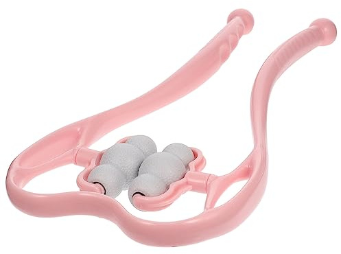 Beavorty Massaggiatore Cervicale Manuale Rulli, Design Ergonomico in Abs, per Rilassare i Muscoli a Casa in Ufficio