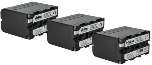 vhbw 3x batteria sostituisce Video Devices XL-B3 per videocamera camcorder (6000mAh, 7,2V, Li-Ion)
