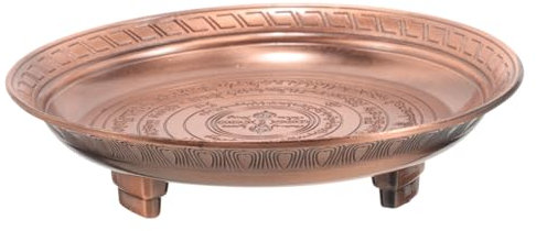 Cabilock Plato De Adoración Bandeja Dorada para Servir Incensario De Bandeja De Metal para Sacrificio