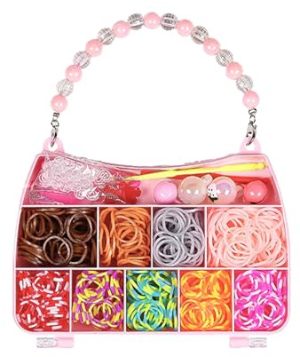 Umimiss Loom Band Kit - 600 Pcs Loom Bands Kits for Women, Rubber Band Bracelet Kit, Loom Bracelet Making Kit for DIY Friendship Bracelets Hair Accessories Necklaces, Loom Band Kits Gift for Kids