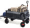 TIMBER RIDGE XXXL Bollerwagen Faltbar 300L Extra Lang mit Faltbarer Heckklappe Handwagen mit Bremse Seitentasche Getränkehalter verstellbarem Griff, Gartenwagen Transportwagen für Alle Gelände