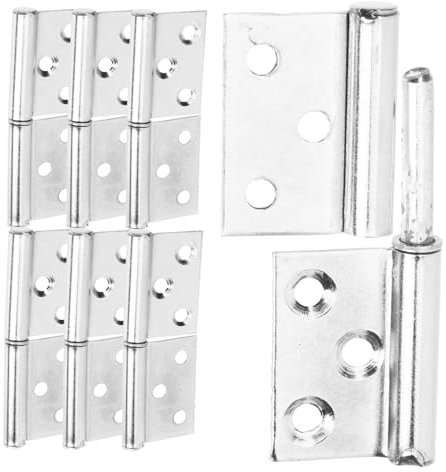 Angoily 12stücke Edelstahl Abnehmbare Türscharniere Flach Scharniere Für Schranktüren Holztüren Lagertüren Mit Mehreren Löchern Für Einfache Installation