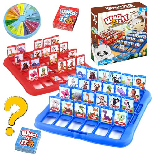 DOWNDRIFT Wer Ist Es Spiel,Spiel Wer Bin Ich,Brettspiel Wer Ist Es,Family Erraten Spiele,Wer ist es Lustiges Ratespiel Brettspiel,Tier Ratespiel,Wer Bin Ich für Familien Freizeit & Partyspaß