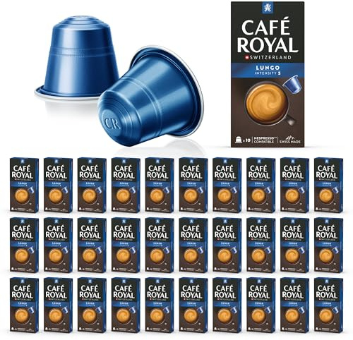 Café en Capsules Aluminium - Café Royal Pro | 30 x 10 soit 300 Dosettes - Saveur Lungo - Compatibles avec les Machines à café Nespresso®* Alu à usage Domestique