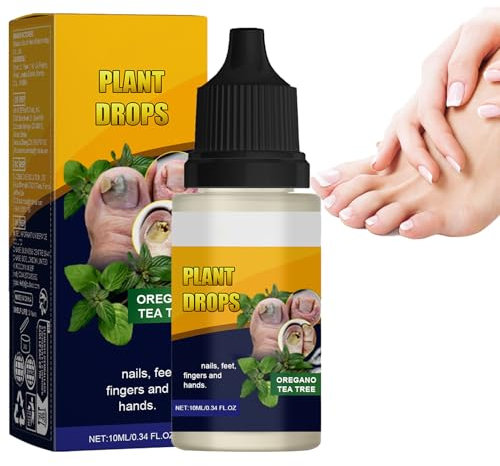 Nail Fungus Treatment, Plant Drops for Nails Care, Nail Repair Treatment, Oregano Tea Tree Oil Toenail Fungus Treatment, Fix & Renew Damaged, Broken Nails for Toenail and Fingernail