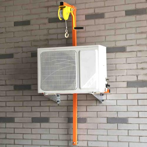 Outil de levage pour climatiseur – Support d'installation pour unité extérieure avec treuil manuel – Capacité de 150 kg – 20 m de levage – Équipement de levage de démontage essentiel