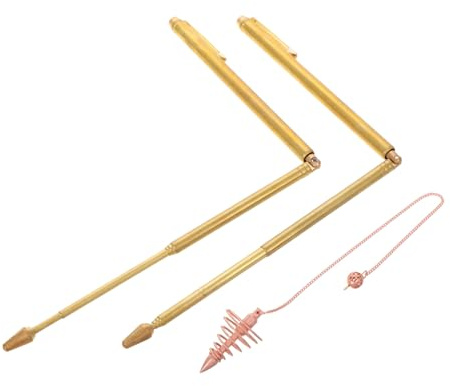 Lot de 2 Baguette de Sourcier Or, Robuste en Cuivre, Set de Set | Baguette Sourcier, Outil de Divination Domestique, Portable, Facile à Utiliser pour Réunions Familiales