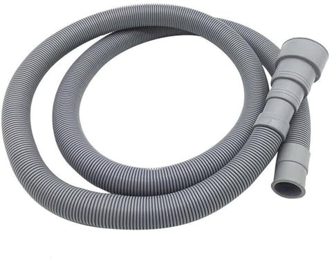 MRVAKDYDI Drain Hose Extension Pipe, Washing Machine Hose 70/150/200cm Drain Pipe Washing Machine Dishwasher Drain Waste Hose Extension Pipe With Hose Clamps Set Wash Machine Accesories(200cm)