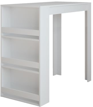 Vicco Bartisch Repose, Weiß, 57 x 117 cm | als Stehtisch nutzbar für Küche oder Essbereich