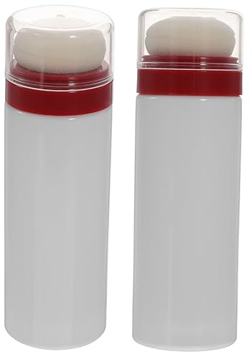 Toddmomy Leichte Babypuderdose mit Puderquaste und Staubschutzbehälter 2 Stück Auslaufsicher und Robust für Tägliche Pflege und Reisen mit Losem Körperpuder