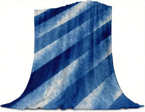 Blu Coperta 210x180cm, Arte Coperta Divano Flanella Singolo Riscaldante e Morbida, Coprituto per Divano Letto Sngolo in Morbido Pelosa, Coprituto di Protezione per Mobili Letto e Confortevole,Model594