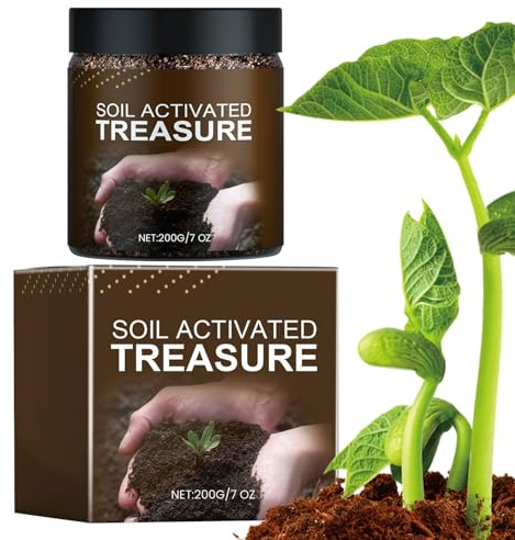 Fangssiy Attivatore del Suolo per Piante | Fertilizzante per Piantine in Vaso | 200g Attivatore Biologico per Prati, Aiuole Rialzate, Serra, Interni