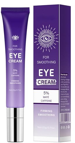 Siero contorno occhi alla caffeina anti-età Yerba Mate crema sotto gli occhi per occhiaie, borse gonfiore sotto gli occhi e rughe linee sottili, uomini e donne, Cool Touch lenisce l'affaticamento