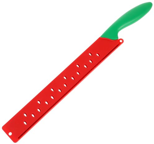 DEARMAMY Cuchillo Serrado para Cortar Sandía y Frutas Herramienta Multifuncional de Cocina con Mango Cómodo Acero Inoxidable Resistente y Diseño Práctico para Cortar Tartas y Verduras