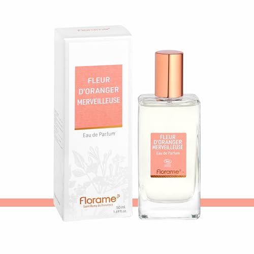 Florame Eau de Parfum Fleur d’Oranger Merveilleuse 50 ml | Notes Florales & Solaires, Fleur d’Oranger & Néroli, Fabriquée en France