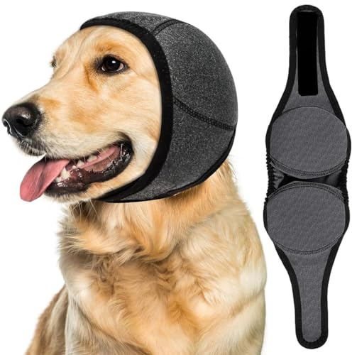 Protezione orecchie per cani, riduzione del rumore, tappi auricolari impermeabili, protezione orecchie impermeabile per cani, per bloccare il rumore, calmante, inverno, bagno, asciugatura, L