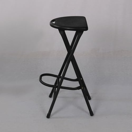 VNVFJKLO Sgabello pieghevole, Compatto, salvaspazio, nessun montaggio, maniglia integrata, for casa, ufficio, negozio, viaggio(Black)