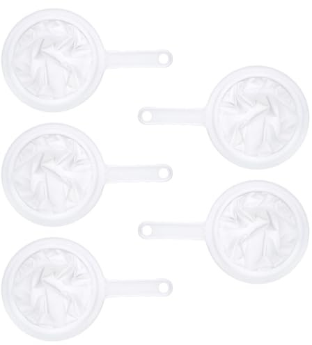 Juego de 5 coladores de malla de nailon de grado alimenticio, surtido de mallas 80/100/200/300/400, colador reutilizable para filtrar leche de soja, vino, café, zumo y miel, alta precisión