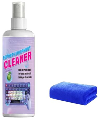 Hsyzygian Líquido de limpieza de teclado de 100 ml, seguro para pantallas delicadas de portátiles y teclados de juegos, no deja residuos limpiador de teclas