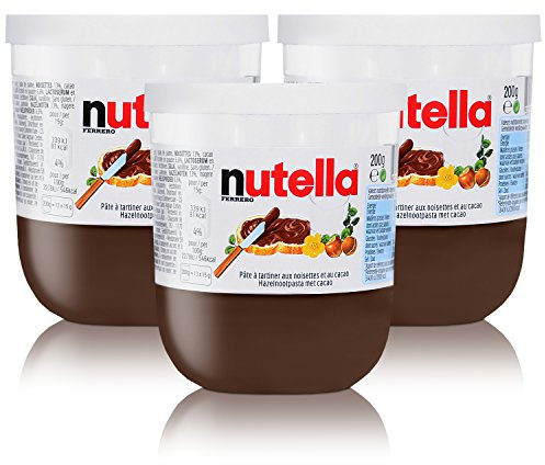 3x Ferrero Nutella Glas Brotaufstrich Schokolade 200g