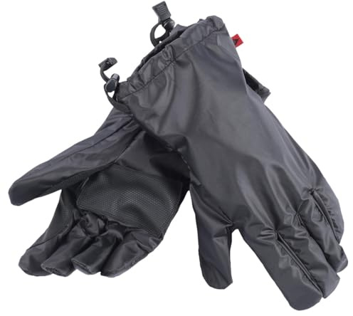 Dainese - Rain Overgloves, Regenüberhandschuhe, Regenfeste Handschuhüberzüge mit Wasserdichter Beschichtung, Nylonhülle für Motorrad- und Scooterhandschuhe, Reißverschluss, Schwarz