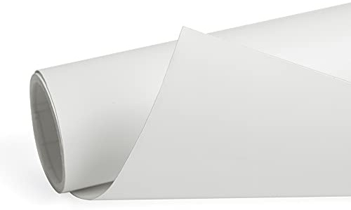 sourcing map Autofolie Vinyl Blasenfrei Selbstklebend Für Auto Universal | Matt Weiß, 152cm x 30cm, DIY, Flexibel, UV-Beständig, Wasserbeständig, Leicht Entfernbar, Ohne Kleberückstände, 1 Rolle