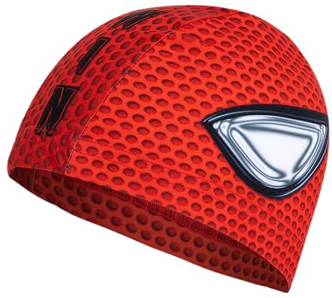 Swimxwin Bonnet de Natation Revo Cap Spiderman | Bonnet en Tissu| Bonnet de Bain pour Homme, Femme et Enfant | Bonnet de Piscine | Grand Confort et Adhérence| Fabriqué en Italie