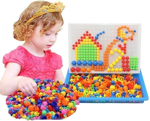 ITODA Jeu d'emboîtement Mosaïque Jouets Educatifs pour Enfants DIY Jouets Créatifs Puzzle Colorée Garçons Filles Mosaïque à Emboîter 592 pièces Briques Jeu de Construction Cadeau Anniversaire