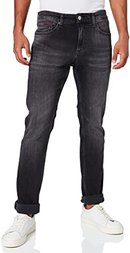 Tommy Jeans Scanton Slim BE174 BKBKS Jeans para Hombre, Denim Black, 28W/34L