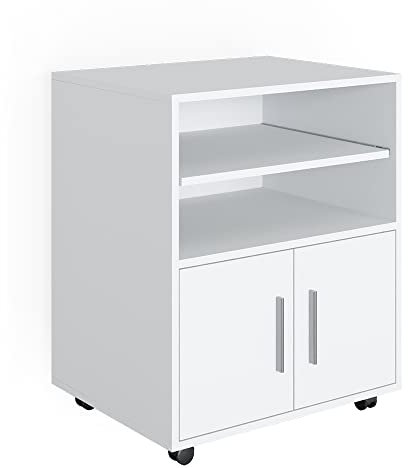 Vicco Rollcontainer Novak, Beistelltisch mit Rollen, Weiß, 60 x 48 cm