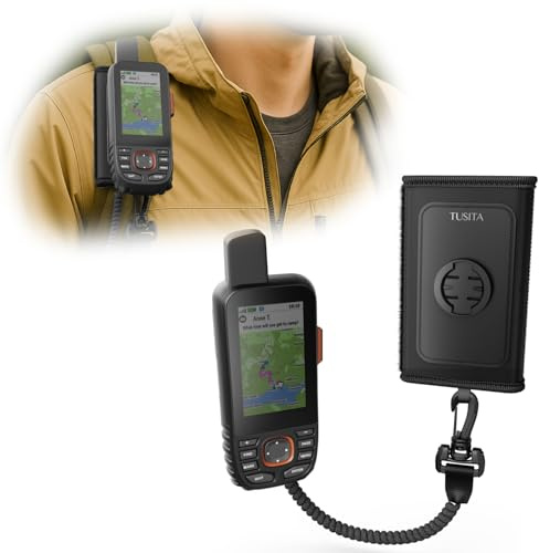 TUSITA Funda de Mochila Accesorio Compatible con Garmin Handheld GPS Dispositivo - Soporte de Correa para Hombro con Almohadilla de Hombro - Sistema de Fijación del Soporte de Correa