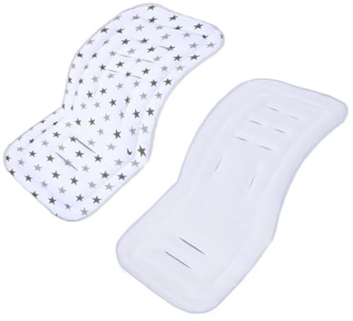 Reversible Baby Pushchair Seat Liners Pushchair Liner Travel Cot Travel Mattress for Pushchair Pram Liner Universal Stroller Liner Breathable Soft Pad Cotton Foldable Baby Pushchair Cushion Mattress