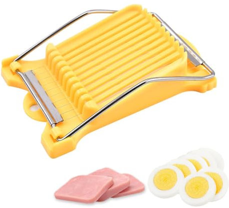 Youery Tagliauova, Affettatrice per Uova Professionale, Fili tensionati in acciaio inox, Tagliauova Multifunzionale per Uova Sode,Fragole, Prosciutto, Cibi Morbidi