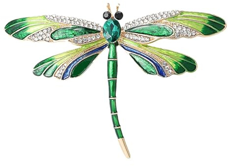 Libellen Hutclip Pin - Strass Pins Charm, Fliegende Drachenbrosche | Libellenschmuck Accessoire, Tierbrosche für Weihnachten, Muttertag, Erntedankfest, Geburtstagsgeschenk