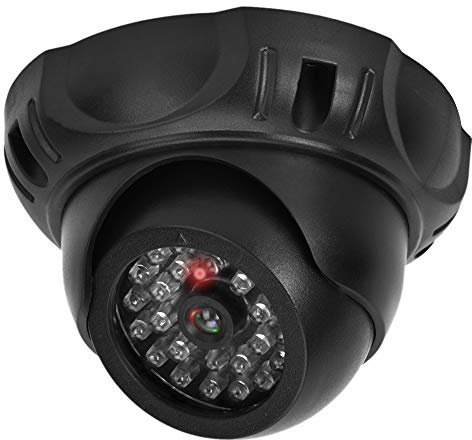 Dome Simulation Camera Dummy Fake Security Camera with LED Light Second After Batteries Are Installed Added Feature the Authenticity the