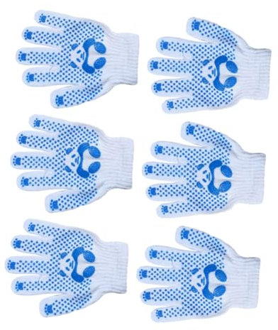 Gatuida 3paare Gartenhandschuhe Für Junge Mädchen Atmungsaktive Arbeitshutshuhe Aus Polyester-baumwollmischung Sicherheitshandschuhe Arbeitsschutzhandschuhe Kinderhandschuhe Handschuhe