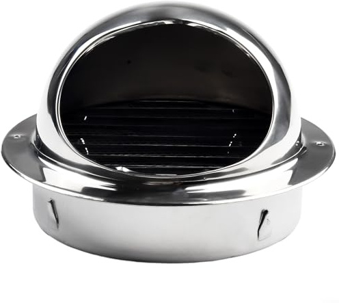 Pumixiy Stainless Steel Round Exterior Wall Air Vent Cover Bullnose Hood Design With Anti-Insect Screen for Bathroom Kitchen Dryer Range Hood Multiple Sizes 75-200MM(160MM)