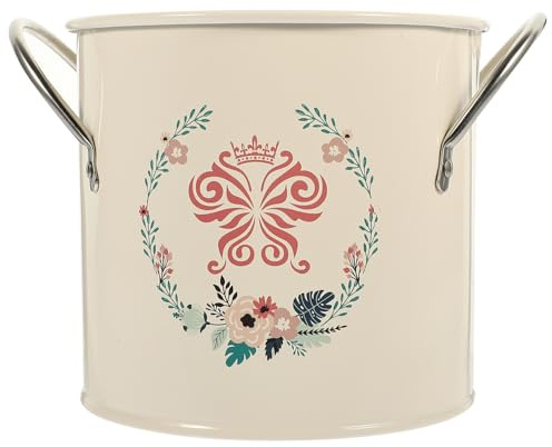 TOYANDONA Cubo Organizador de Cubiertos Vintage con Diseño Decorativo y Escurridor para Cocina Porta Utensilios Multifuncional para Tenedores Cuchillos y Cucharas Cesta Grande Estampada con