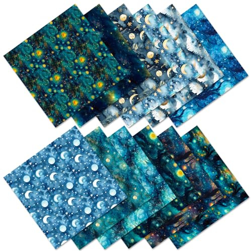 Scrapbook-Papier, Sternenhimmel, 15,2 x 15,2 cm, für Bastelarbeiten, Fotoalbum, dekorativer Stern-Themen-Papierblock für Scrapbooking, Kartenherstellung, Geschenkverpackung, 24 Blatt (Must-B)