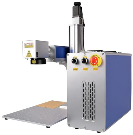 2.5D Faserlaser-Markiergerät Autofokus, 60W/100W/200W/300W, 2.5D Faserlaser-Graviermaschine OUYA Galvo, D80 Drehachse Für alle Metalle, Kleinunternehmen & Werkstätten (60W)