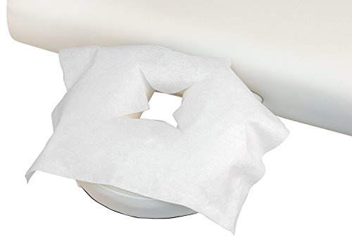 WellTouch Nasenschlitztücher mit X-Ausschnitt (100 Stück) | Einwegauflage für Kosmetik- & Massageliege | Kopfstützenbezug aus Oeko-TEX Vlies | Professionelle Hygiene-Auflage