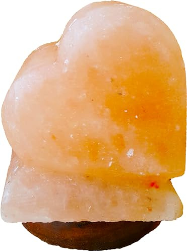 Lámpara de sal del Himalaya USB Multicolor Corazón Incluye fuente de alimentación de red
