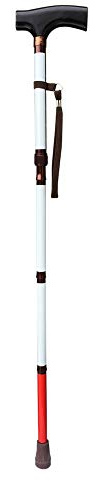 Adjustable Folding Support Walking Cane for The Blind 31.5 inch - 35.4 inch (Folds Down 4 Sections),Lightweight & Portable Walking Stick Mobility Aid
