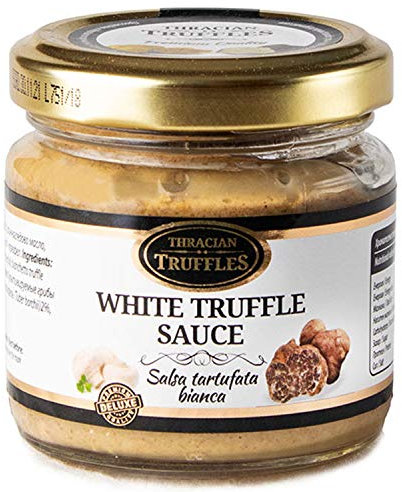 Weißen Trüffel Feinkost White Truffle Gourmet Trüffelcreme, die Delikatesse für Feinschmecker, Sauce für Spargel, Gemüse, Fisch & Fleisch, Geschenk Tartufata, Trüffelsoße weiß im glas (1 x 80g)