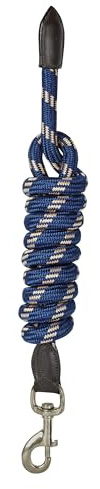 Kincade Lederseil Halfter (Pony) (Marineblau/Braun)