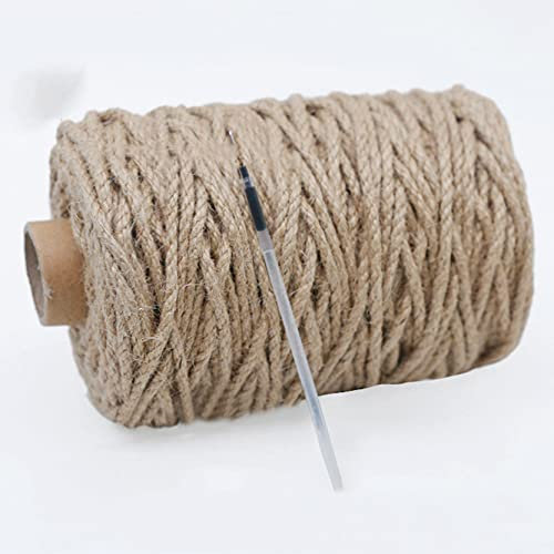ZNKZJ Hanfseil 100M x 2,Dicke Starkes natürliches Juteseil,Mehrzweck-Mehrstrang-Jute-Schnur-Makramee-Schnur für Kunsthandwerk. Garten, Verpackung，Dekorationen,200m-10mm