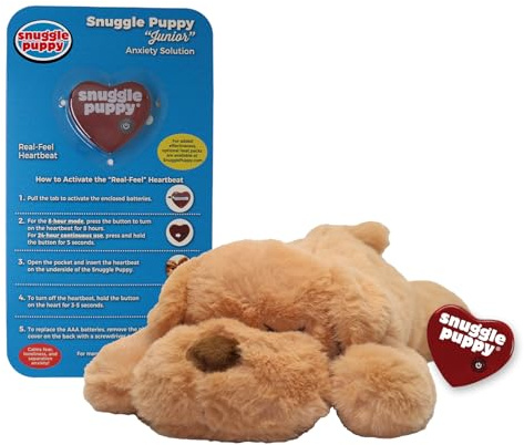 SmartPetLove Original Junior - Herzschlag Verhaltenshilfe Welpenspielzeug - Welpe Herzschlag Spielzeug Einschlafhilfe (Biscuit)
