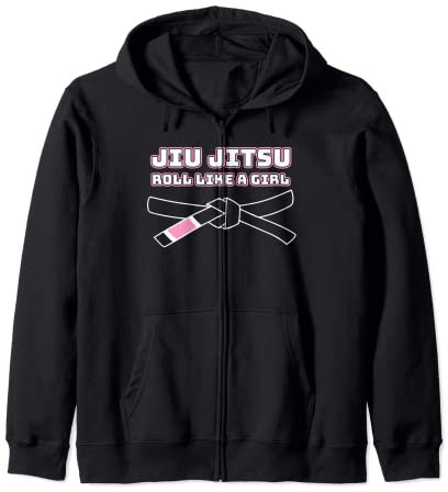 Jiu Jitsu Roll wie ein Mädchen Lustiger brasilianischer Gi Jiu Jitsu Kapuzenjacke