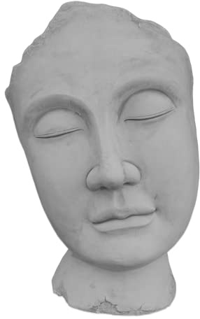 gartendekoparadies.de Grand buste sculpture visage, hauteur 101 cm, 210 kg, gris, résistante au gel, en pierre moulée, pour l'extérieur